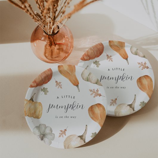 Rustic Pumpkins Herfst Baby shower Papieren Bordje