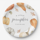 Rustic Pumpkins Herfst Baby shower Papieren Bordje (Voorkant)