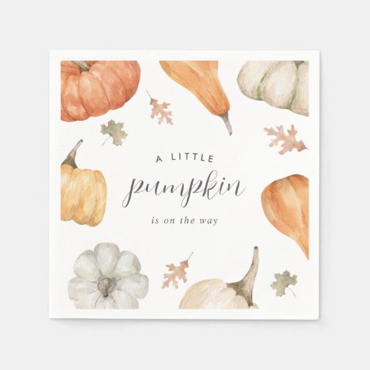 Rustic Pumpkins Herfst Baby shower Servet (Voorkant)