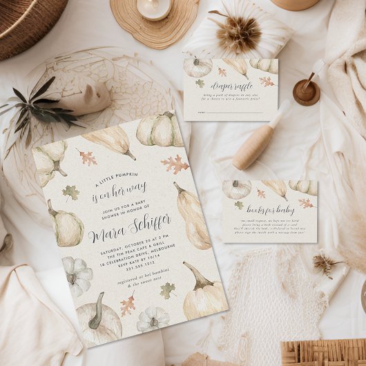 Rustic Pumpkins Herfst Baby shower Welkom Poster