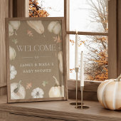 Rustic Pumpkins Herfst Baby shower Welkom Poster