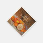 Rustic Pumpkins Herfst Barn Vrijgezellenfeest Servetten (Hoek)