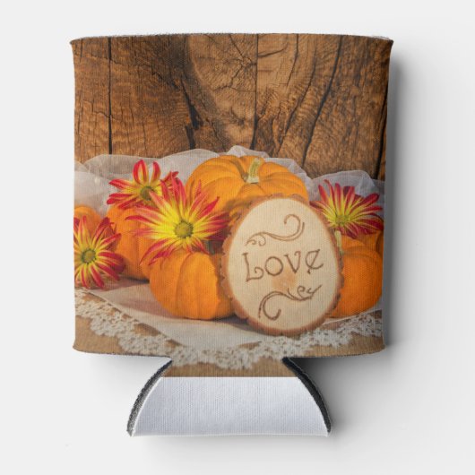 Rustic Pumpkins Herfst Barn Wedding Favor Blikjeskoeler (Voorkant)