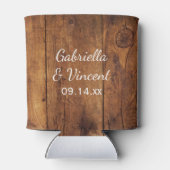 Rustic Pumpkins Herfst Barn Wedding Favor Blikjeskoeler (Achterkant)