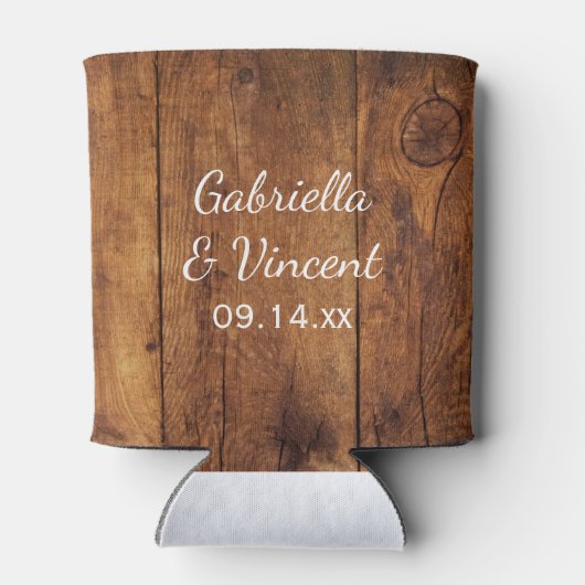 Rustic Pumpkins Herfst Barn Wedding Favor Blikjeskoeler (Achterkant)