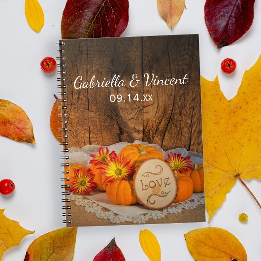 Rustic Pumpkins Herfst Barn Wedding Guest Book Notitieboek