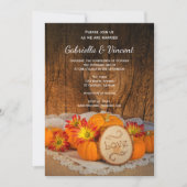 Rustic Pumpkins Herfst Barn Wedding Kaart (Voorkant)