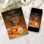 Rustic Pumpkins Herfst Barn Wedding Rehearsal Dinn Kaart