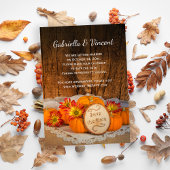 Rustic Pumpkins Herfst Barn Wedding Save the Date Kaart