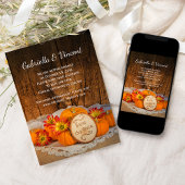 Rustic Pumpkins Herfst Barn Wedding Save the Date Kaart