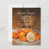 Rustic Pumpkins Herfst Barn Wedding Save the Date Magnetische Uitnodiging (Voorkant)