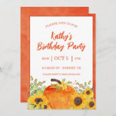 Rustic Pumpkins Herfst Birthday Kaart (Voorkant / Achterkant)