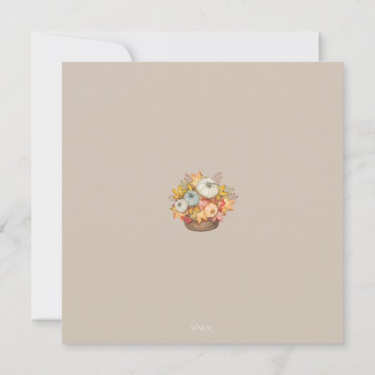 Rustic Pumpkins Herfst Harvest Wedding Save The Da Save The Date (Achterkant)