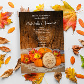 Rustic Pumpkins Herfst Verloving Barn Party Kaart