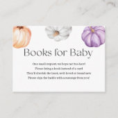 Rustic Pumpkins ORANGE PURPLE WHITE Book Request  Informatiekaartje (Voorkant)