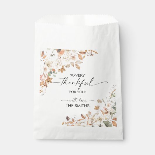 Rustic Pumpkins Thanksgiving Dinner Favor Bags Bedankzakje (Voorkant)