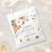 Rustic Pumpkins Thanksgiving Dinner Favor Bags Bedankzakje (Geknipt)