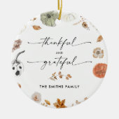 Rustic Pumpkins Thanksgiving Dinner Ornament  (Voorkant)