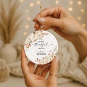 Rustic Pumpkins Thanksgiving Dinner Ornament 