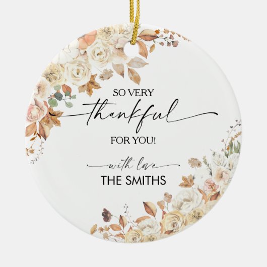 Rustic Pumpkins Thanksgiving Dinner Ornament (Voorkant)