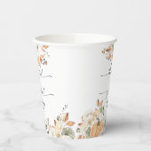 Rustic Pumpkins Thanksgiving Dinner Paper cup Papieren Bekers (Links)