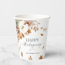Rustic Pumpkins Thanksgiving Dinner Paper cup Papieren Bekers