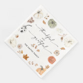 Rustic Pumpkins Thanksgiving Dinner Paper Napkin Servet (Hoek)