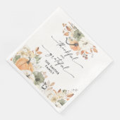 Rustic Pumpkins Thanksgiving Dinner Paper Napkin Servet (Hoek)