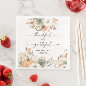 Rustic Pumpkins Thanksgiving Dinner Paper Napkin Servet (Insitu)