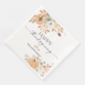 Rustic Pumpkins Thanksgiving Dinner Paper Napkin Servet (Hoek)