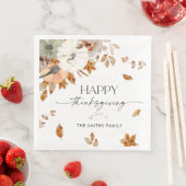 Rustic Pumpkins Thanksgiving Dinner Paper Napkin Servet (Insitu)