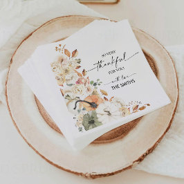 Rustic Pumpkins Thanksgiving Dinner Paper Napkin Servet