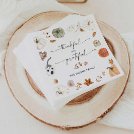 Rustic Pumpkins Thanksgiving Dinner Paper Napkin Servet