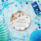 Rustic Pumpkins Thanksgiving Dinner Paper Plate Papieren Bordje (Feest)