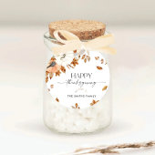 Rustic Pumpkins Thanksgiving Dinner Sticker