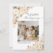 Rustic Pumpkins Thanksgiving Flat Holiday Card Feestdagenkaart (Voorkant)