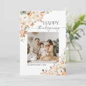 Rustic Pumpkins Thanksgiving Flat Holiday Card Feestdagenkaart (Staand voorkant)