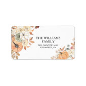 Rustic Pumpkins Thanksgiving Return Address Label (Voorkant)