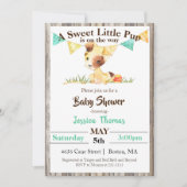 Rustic Puppy Dog Boy Baby shower Kaart (Voorkant)