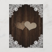 Rustic Purple and Blue Floral Enclosure Card Informatiekaartje (Achterkant)