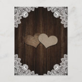 Rustic Purple and Blue Floral Enclosure Card Informatiekaartje (Achterkant)