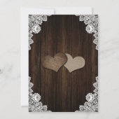 Rustic Purple and Blue Floral Wedding Invitation Kaart (Achterkant)