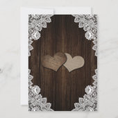 Rustic Purple and Blue Floral Wedding Invitation Kaart (Achterkant)