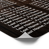 Rustic Purple Blue Floral Wedding Seating Chart 12 Poster (Hoek)