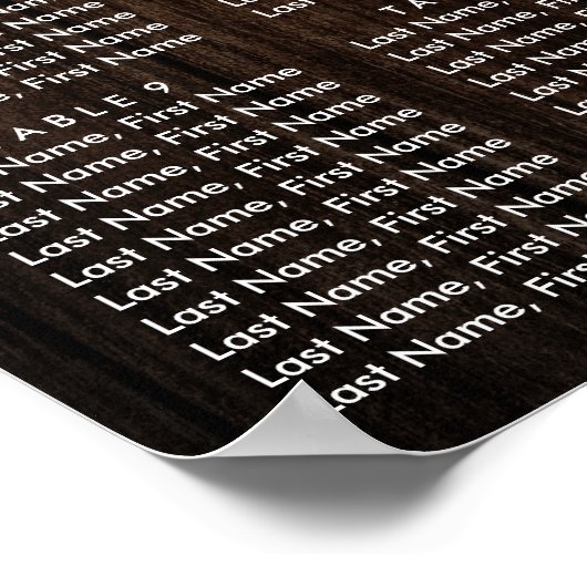 Rustic Purple Blue Floral Wedding Seating Chart 12 Poster (Hoek)