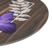 Rustic Purple Butterfly Personalized Cutting Board Snijplank (Hoek)