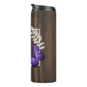 Rustic Purple Butterfly Personalized Thermosbeker (Geroteerd rechts)