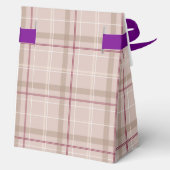 Rustic purple checkered favor boxes  bedankdoosjes (Achterkant)