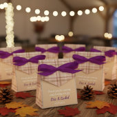 Rustic purple checkered favor boxes  bedankdoosjes
