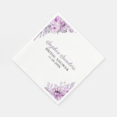 Rustic Purple Flower Bridal Shower Celebration Servet (Hoek)